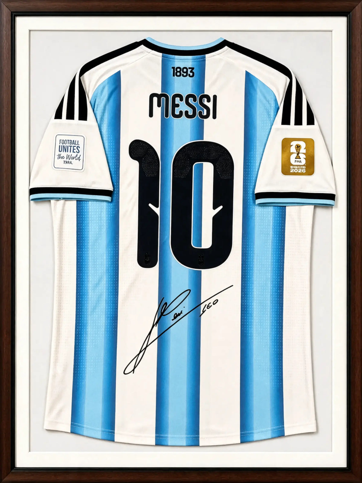 Camisetas de la Selección Argentina firmadas por Lionel Messi